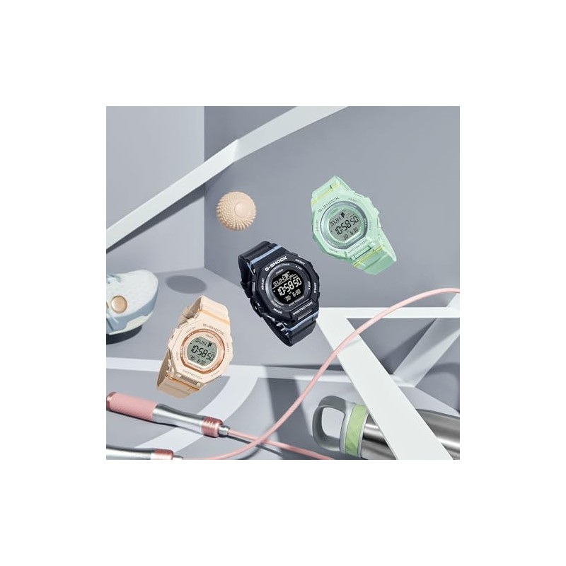 Casio G-Shock Step Tracker Black with Light Blue Digital Watch