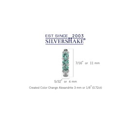 Silvershake Simulated Color Change Alexandrite 925 Sterling Silver English Hook Earrings