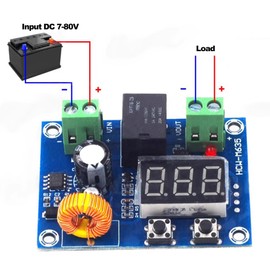 2 PCS Low Voltage Cutoff, DC 12V-36V 20A Low Voltage Disconnect Switch, Low Voltage Protector for Lead Acid Lithium Solar Panel Battery Protection Module, Over Discharge Protection