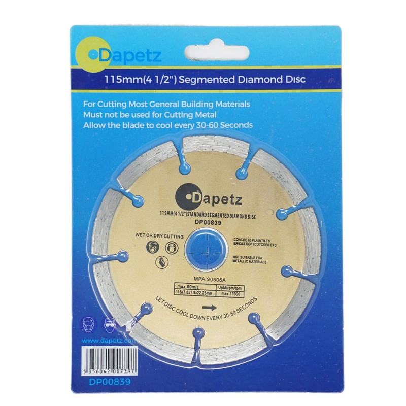 Dapetz ® 3 x Stone Cutting Disc 115mm 4.5" Diamond