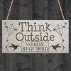 RED OCEAN Think Outside No Box Inspiration Motivation Gift Hanging