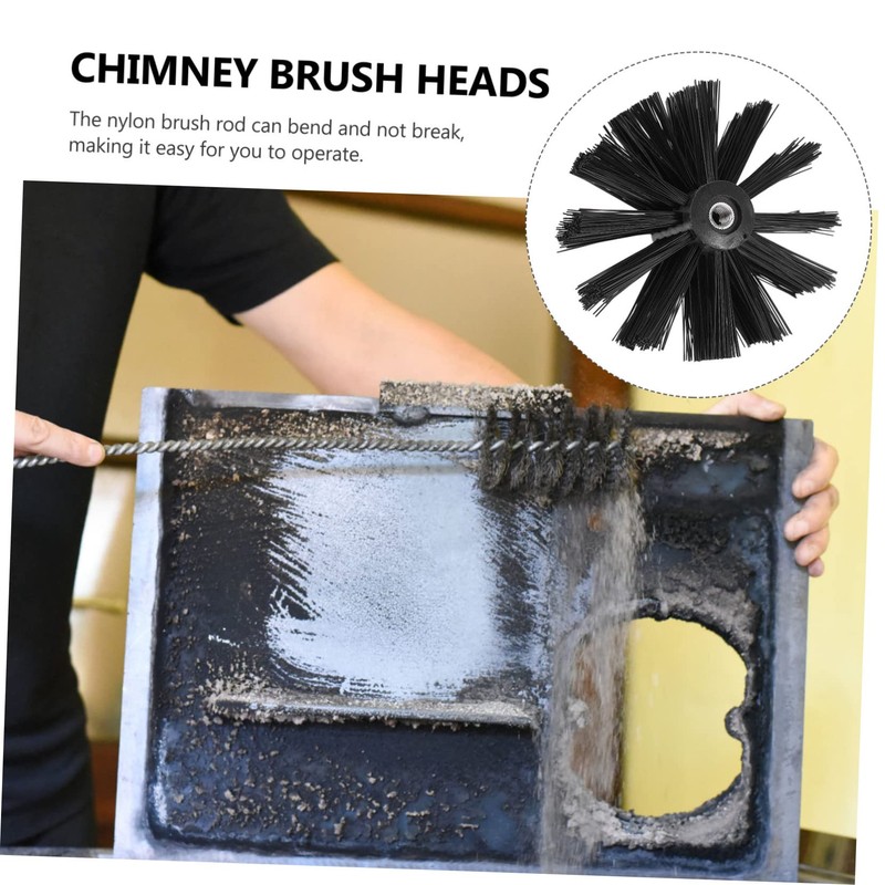 Cabilock 6pcs Chimney Brush for Fireplace Dryer Vent Cleaning Non-Scratch