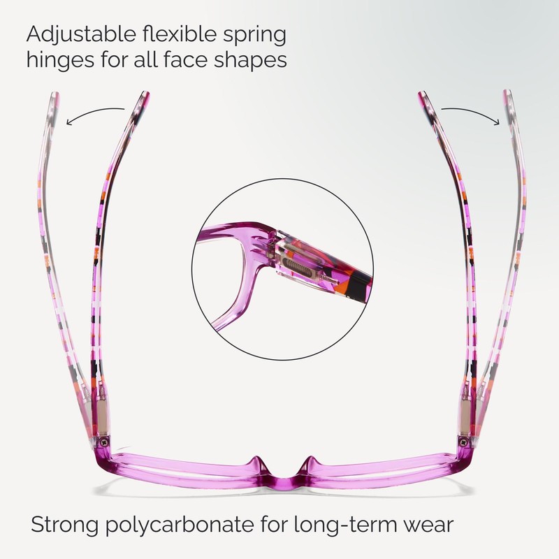 Gaoye Reading Glasses for Women, 6 pack Fashion Readers for