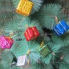24PCS Shiny Mini Boxes Ornaments，Christmas Tree Decoration,Metal Foil Wrapped Ornaments，for