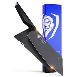 Dalstrong Chef & Cleaver Hybrid Knife - 8" - 'The Crixus' - Shadow Black Series - Razor Sharp - Black Titanium Nitride Coated - High Carbon - 7CR17MOV-X Vacuum Treated Steel - Sheath - NSF Certified