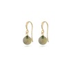 Gold Plated Earrings - Green, Black or Pink, Gemstone