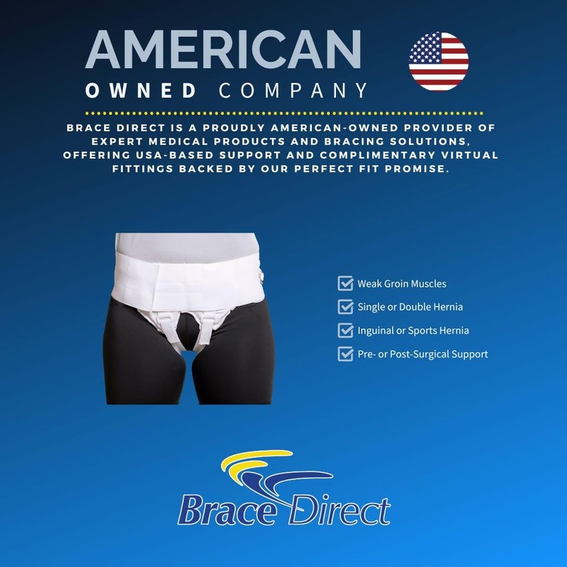 Brace Direct Groin Hernia Support Belt - Inguinal and Sports