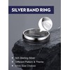 Bandmax Engagement Ring 925 Silver Rings Women's Men's Ring Silver