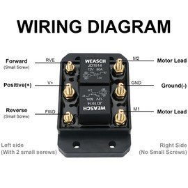 Weasch 12V Forward and Reverse Relay Module, Six Terminal, Replaces 5541100 ATP0110,for Tarp Systems, Winch Motor, Hoists, Snow Plow, Winches (1)