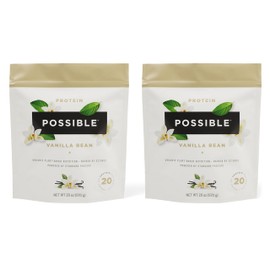 Possible- Proteína en Polvo Vainilla Frijol 20g de Mezcla Vegana de Proteínas a Base de Plantas Sin OGM, No Lácteos, GlutenF                          