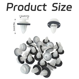 fKiZanthene Car Trim Clips, 50 Pcs White Plastic Trim Clips, Car Panel Clips for Home, Garage DIY Vehicle Maintenance