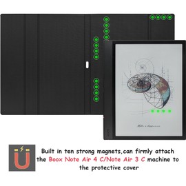 GOVTVA Magnetic Stand Case for Onyx Boox Note Air 4 C/Note Air 3 C (2024/2023 Released) Ultra-Thin Lightweight Leather Cover with Magnetic Pen Buckle, Auto Sleep/Wake (Vintage Brown)