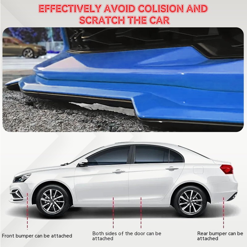 AUTOXBERT 8PCS SPORT Universal Car Front Bumper Guard Chassis Anti-Scratch