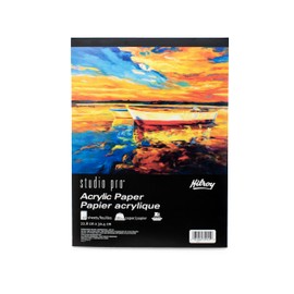 Hilroy Studio Pro Acrylic Paper, 9" x 12", 80 Pages, Top Bound, 235 GSM Acrylic White Paper (540046)