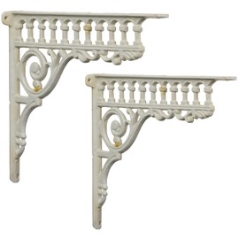 Moritz Shelf Bracket Set 27 x 22 cm Wall Bracket Bookshelf Bracket Set Cast Iron Italia Antique Style