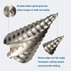 CUKCIC Step Drill HSS Spiral Slot Round Shank Cone Drill