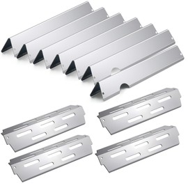 RuiTEERS Grill Flavorizer Bars for Weber Genesis II E-410, S-410, LX E-440, S-440, Weber Genesis 2 66041, 66033, 66796, Heat Deflectors BBQ Grill Heat Plate, 17" Stainless Steel Grill Flavor Bars