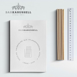 100 Straws 21 cm Long Plant Fibres 6 mm Diameter