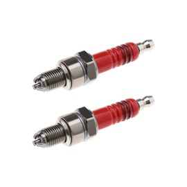 EMSea 2pcs A7TC Spark Plug Motorcycle Spark Plug Replacement Spark Plug 10mm Thread with 3 Electrode Compatible with GY6 50cc 70cc 90cc 110cc 125cc Moped Scooter ATV Quad