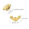 sourcing map Pack of 4 Brass Wing Nuts M6 Butterfly