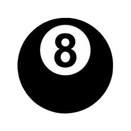 OTA STICKER 8 Ball Billiards Pool Circle Sport Size 3" X 3" inch POP Rock Heavy Metal Punk Helmet Window Guitar Skateboard Luggage Chopper Motorcycle SUV Van CASING Phone Laptop Notebook Scrapbook