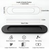 Jicyor Pack of 2 Black Rectangular Aluminum Alloy Cabinet Handles,