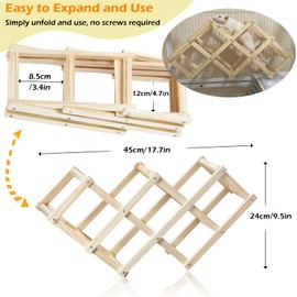 Jevnd Wooden Rat Climbing Toys, Natural Pet Rat Cage Accessories Climbing Ladder, Fancy Rats Enrichment Toys Activities, Hanging Rat Toys for Pet Rats in Cage Playing Chewing (M)