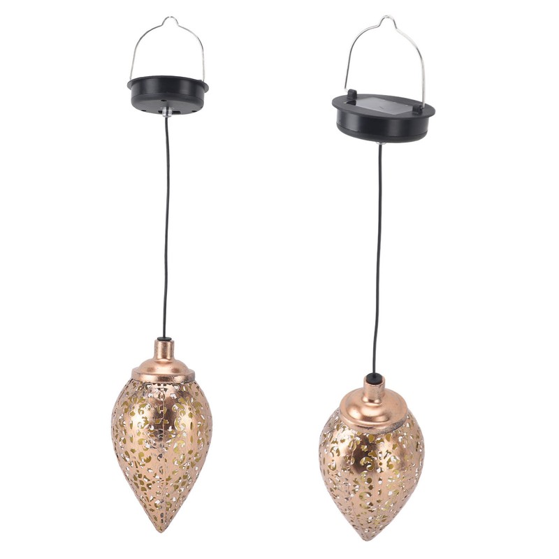 Solar Powered Patio Lamp LED Hanging Light Retro Decorative Lantern