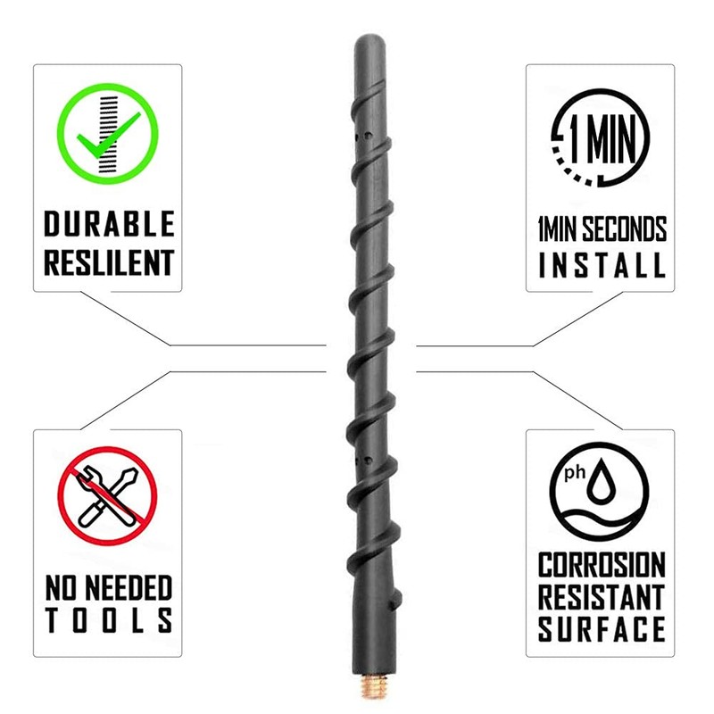 VOFONO Short Antenna for 2007-2026 Jeep Wrangler Gladiator JK JL