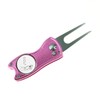 CRESTGOLF Switchblade Golf Divot Tool Golf Green Repair Pitch Fork(pink)