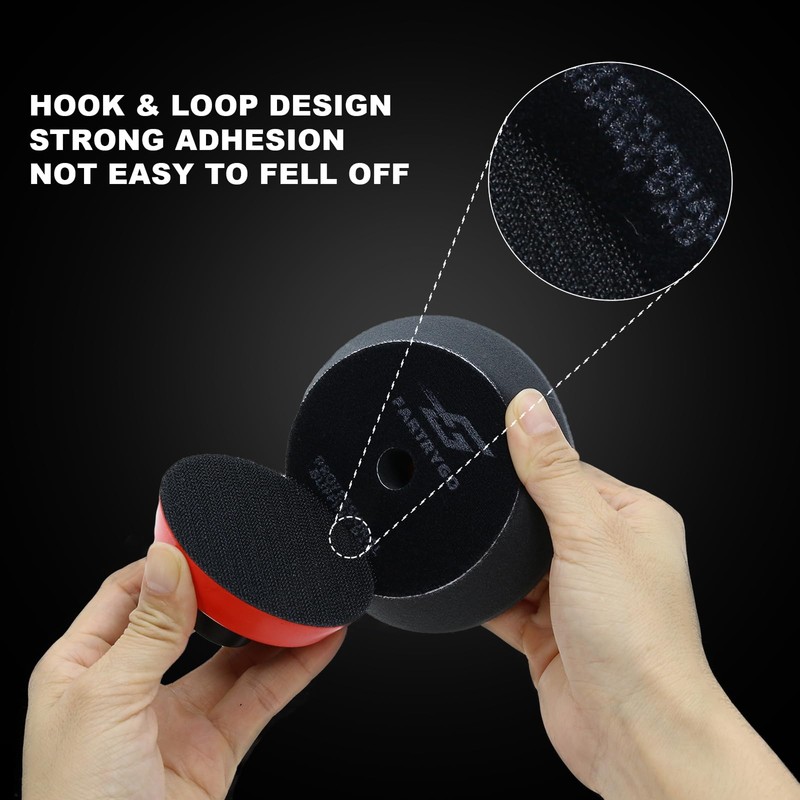 FarTryGo 3 Inch Foam Polishing Pads 6-Pack – Dual-Layer, Heat-Dissipating