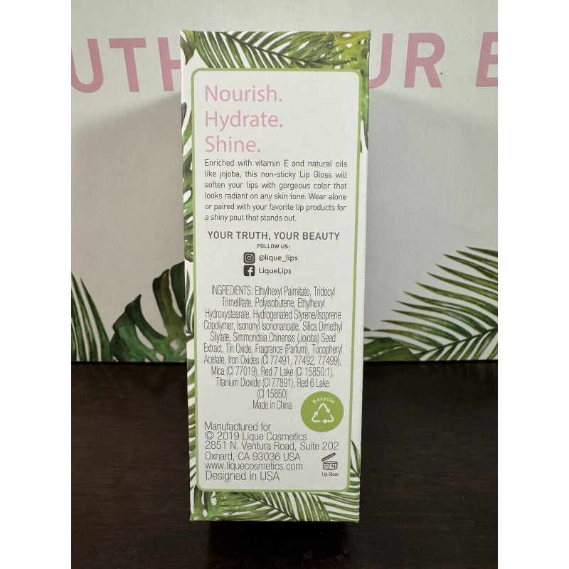 LIQUE Lip Care Lip Gloss, Forever Young color, NIB