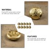 NUOBESTY 50pcs Metal Button Set Golden Brass Round Buttons for