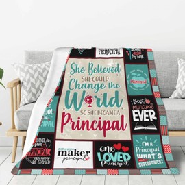 Principal Gifts for Women Throw Blanket 60" x 50", Principal Appreciation Gifts, Best Gifts for School Principal Women, Gifts for Principals Appreciation, Principal Day Gift for Female Principal