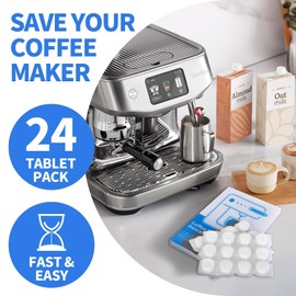 coldpa + Coffee Machine Cleaning Tablets, Machine Descaler Tablets, Deep Cleaning and Descaling for All Coffee Makers, Effortless Descaler & Cleaner Solution(24PCS)