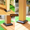 Wocepu 2 pcs 6x6 (Actual: 5.5"x5.5") Aluminum Deck Post Base