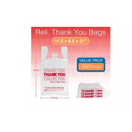 georglasko_8 Thank You Shopping Bags Restaurants Grocery Store Leak Proof Take Out Bag 350 Pc