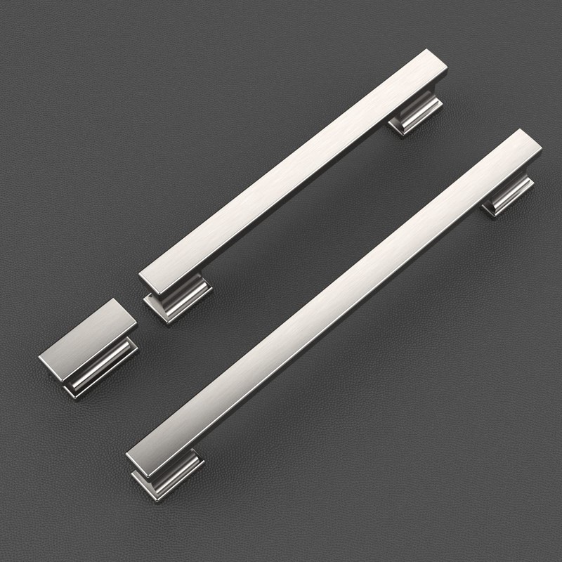 9BUILD 10 Pack 1.5Inch(37mm) Brushed Satin Nickel Kitchen Cabinet knobs