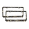 Foruidea Gold Queen Bees and Honeycomb Matte Aluminum License Plate
