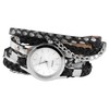 Excellanc 1900180 Women's Watch Faux Leather Metal Wrap Bracelet Press