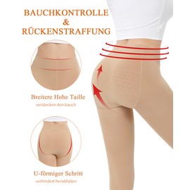 Jiuday Women's Winter Thermal Tights Fleece Lined Winter Tights High Waist Butt Lifting Ultra Soft, no fleece with feet-beige