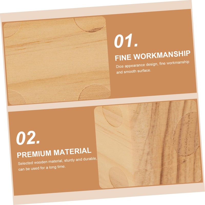 Gatuida Large Wooden Dice for Lawn Games Multi Functional Outdoor