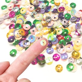 SULOLI Loose Sequins,22500pcs 4MM Bulk Loose Sequins 24 Colors Round Embroidery Sequins for Crafts Sequins with Holes for DIY