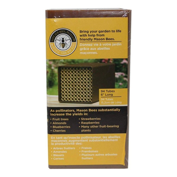 Woodlink 28555 Replacement Mason Bee Fiberboard Nesting Tubes Insect House, Yellow