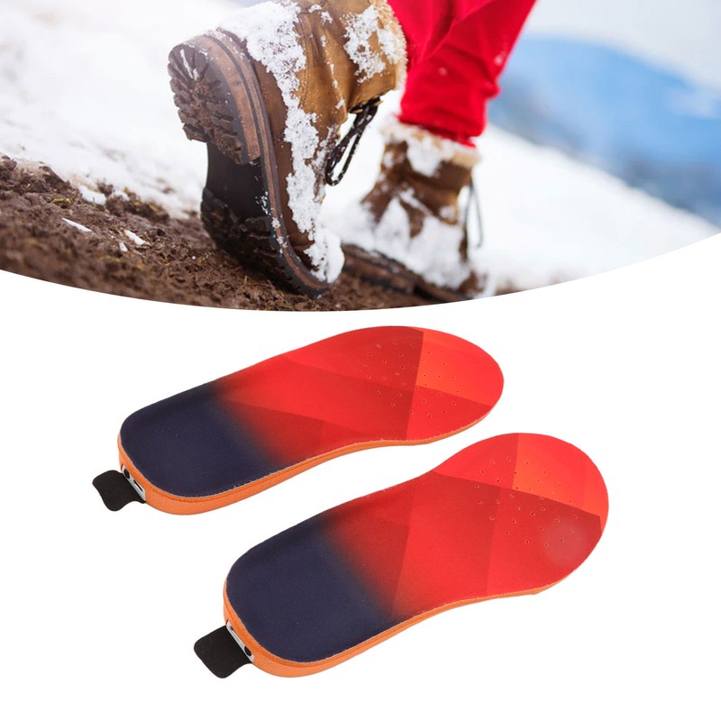 Electric Heated Insoles Graphene USB Rechargeable Foot Warmers with Remote