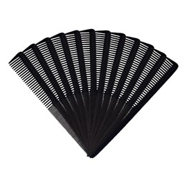 STUDIO LIMITED Premium Barber Comb 12pcs Professional Styling Hair Comb Comb Set All Hair Types & Styles (7" Black-60051)