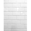 3x6 White Glossy Ceramic Subway Tile Wall Backsplash Made in