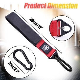 J Bryant Arm Wrestling Wrist Strap with Padded Leather Handle - Strength Training Equipment for Forearm, Bicep and Cable Machine Exercises - Unisex Adjustable Support