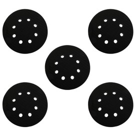 tunghey 5 Pack 5 Inch 8 Holes Soft Density Interface Pads Hook and Loop 5" Sponge Cushion Buffer Backing Pad