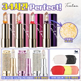 Tinton [TV Product] 4 Tintone Flower Lipsticks + 1 Crystal Lipstick + 1 Agatha Bag / [TV상품] 틴톤 꽃 립스틱 4개+크리스탈 립스틱 1개+아가타백 1종
